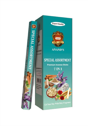 150 Cajitas Incienso Hexagonal Anand y Darshan Aromas Surtidas por Mayoreo