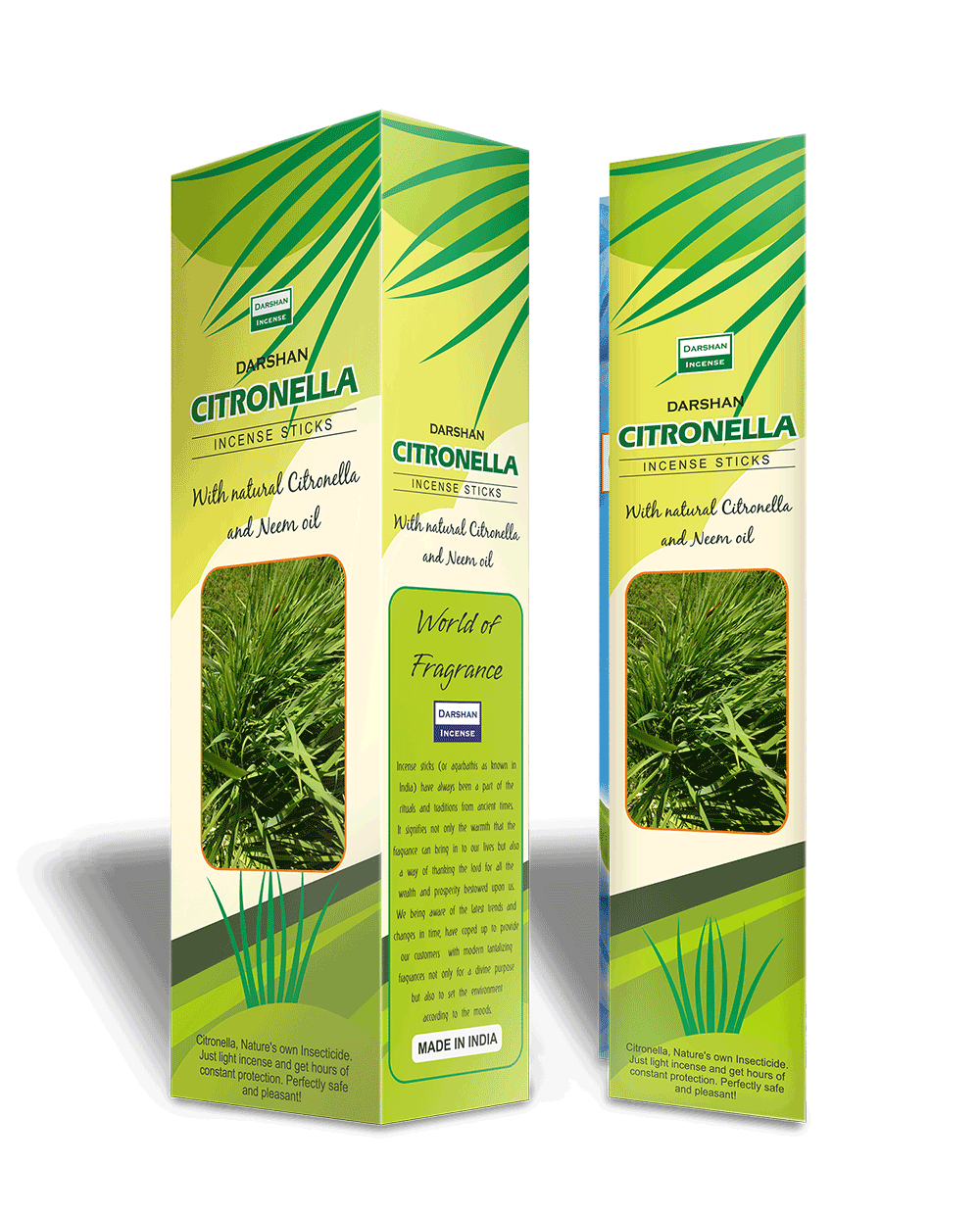 120 Varitas Incienso Hexagonal Darshan Citronella